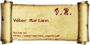 Véber Mariann névjegykártya