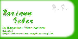 mariann veber business card